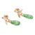 Swarovski crystal dangle earrings, 'Whale Tales' - 14k Gold-Plated Green Swarovski Dangle Earrings from Mexico (image 2c) thumbail