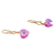Gold-plated Swarovski crystal earrings, 'Melon Hearts' - Gold-Plated Swarovski Crystal Earrings from Mexico (image 2c) thumbail