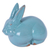 Ceramic figurine, 'Blue Rabbit' (9 inch) - Signed Handcrafted 9 Inch Blue Rabbit Ceramic Figurine