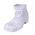 Ceramic figurine, 'Sturdy White Boot' - Realistic White Boot Ceramic Figurine from Mexico
