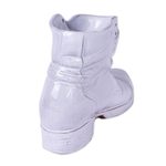 Ceramic figurine, 'Sturdy White Boot' - Realistic White Boot Ceramic Figurine from Mexico