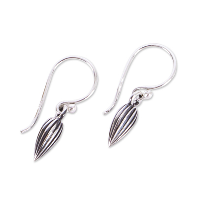 925 sterling silver dangle earrings, 'Strawberry Girl' - 925 Sterling Silver Dangle Earrings from Mexico