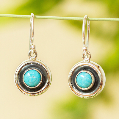 Turquoise drop earrings, Gaia