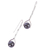 Silver drop earrings, 'Obsidian Pendulum' - Modern Obsidian Drop Earrings from Mexico (image 2b) thumbail