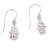 Silver dangle earrings, 'Magic Hands' - 950 Silver Hamsa Hand Dangle Earrings from Mexico