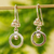 Silver dangle earrings, 'Silver Grains' - Taxco Fine Silver Modern Dangle Earrings from Mexico (image 2b) thumbail