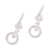 Silver dangle earrings, 'Silver Grains' - Taxco Fine Silver Modern Dangle Earrings from Mexico (image 2c) thumbail