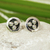Silver stud earrings, 'Silver Beads' - Taxco Silver Stud Earrings from Mexico (image 2) thumbail