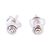 Silver stud earrings, 'Mini Silver Twirl' - 950 Silver Spiral Mini Stud Earrings from Mexico thumbail