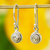 Silver dangle earrings, 'Silver Twirl Drop' - Petite 950 Silver Dangle Earrings from Mexico (image 2) thumbail