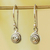 Silver dangle earrings, 'Silver Twirl Drop' - Petite 950 Silver Dangle Earrings from Mexico (image 2b) thumbail