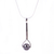 Silver pendant necklace, 'Obsidian Pendulum' - 950 Silver and Obsidian Pendant Necklace from Mexico (image 2b) thumbail