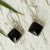 Obsidian dangle earrings, 'Nighttime Diamond' - Modern Taxco Silver and Obsidian Dangle Earrings from Mexico (image 2b) thumbail