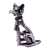 Recycled metal sculpture, 'Whiskered Cat' - Recycled Metal Whiskered Cat Sculpture from Mexico (image 2b) thumbail