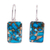 Sterling silver dangle earrings, 'Elegant Skies' - Taxco Composite Turquoise Dangle Earrings from Mexico