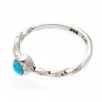 Sterling silver solitaire ring, 'Elegant Essence' - Reconstituted Turquoise Solitaire Ring from Mexico