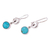 Sterling silver dangle earrings, 'Mystical Blue Moon' - Taxco Silver Reconstituted Turquoise Earrings from Mexico