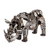 Upcycled auto part sculpture, 'Rustic Mother Rhino' - Recycled Auto Part Mother Rhino Sculpture from Mexico (image 2a) thumbail