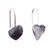 Sterling silver drop earrings, 'Hearts on Fire' - 925 Sterling Textured Silver Heart Drop Earrings from Mexico (image 2c) thumbail