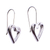 Sterling silver drop earrings, 'Heart Waves' - 925 Sterling Silver Curved Heart Drop Earrings from Mexico (image 2b) thumbail
