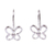 Sterling silver drop earrings, 'Silver Butterflies' - 925 Sterling Silver Butterfly Drop Earrings from Mexico (image 2a) thumbail