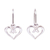 Sterling silver heart drop earrings, 'Mother's Heart' - 925 Sterling Silver Curly Heart Drop Earrings from Mexico