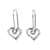 Sterling silver heart drop earrings, 'Curled Hearts' - 925 Sterling Silver Curled Heart Drop Earrings from Mexico (image 2a) thumbail
