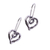 Sterling silver heart drop earrings, 'Curled Hearts' - 925 Sterling Silver Curled Heart Drop Earrings from Mexico (image 2b) thumbail