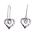 Sterling silver heart drop earrings, 'Curled Hearts' - 925 Sterling Silver Curled Heart Drop Earrings from Mexico (image 2d) thumbail