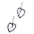 Sterling silver drop earrings, 'Love of My Soul' - 925 Sterling Silver Hammered Heart Drop Earrings from Mexico