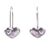 Sterling silver drop earrings, 'Love of Mine' - 925 Sterling Silver Heart Drop Earrings from Mexico (image 2a) thumbail
