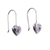 Sterling silver drop earrings, 'Love of Mine' - 925 Sterling Silver Heart Drop Earrings from Mexico (image 2b) thumbail
