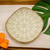 Ceramic serving plate, 'Green Blooms' - Hand-Painted Ceramic Serving Plate from Mexico (image 2b) thumbail