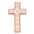 Ceramic wall cross, 'Faith in Coral' - Hand-Painted Ceramic Cross from Mexico
