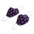 Cotton-lined face masks, 'Pink Flowers' (Pair) - 2 Double Layer Floral Polka Dot Print Face Masks from Mexico (image 2b) thumbail