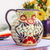 Ceramic pitcher, 'Colors of Mexico' - Colorful Talavera-style Ceramic Pitcher thumbail