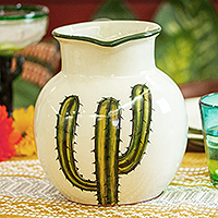Ceramic pitcher, Saguaro