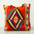 Wool tote bag, 'Grecas in Orange' - Handloomed Greca Style Wool Tote Bag from Mexico
