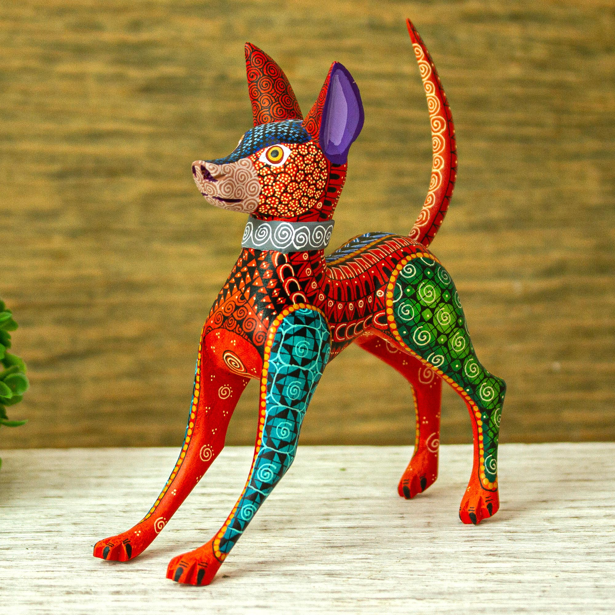 UNICEF Market | Copal Wood Mexican Hairless Dog Alebrije from Mexico 