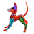 Wood alebrije figurine, 'Mexican Hairless Dog in Red' - Orange Copal Wood Mexican Hairless Dog Alebrije Figurine (image 2c) thumbail
