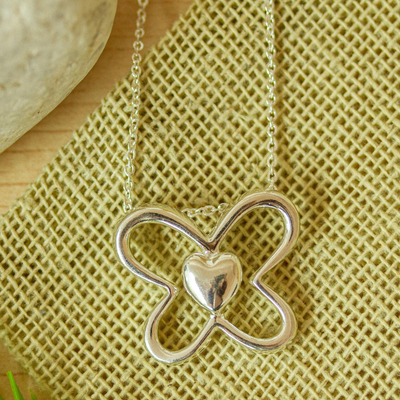 Sterling silver pendant necklace, Silver Butterfly