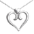 Sterling silver pendant necklace, 'Mother's Heart' - Sterling Silver Curly Heart Pendant Necklace from Mexico (image 2a) thumbail