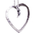 Sterling silver pendant necklace, 'Love of My Soul' - Sterling Silver Hammered Heart Pendant Necklace from Mexico (image 2c) thumbail