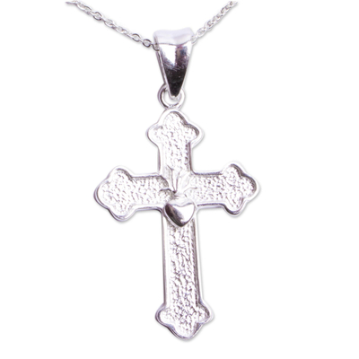 Gothic Jewelry Large Antique Silver Cross Necklace Vintage Festival Jewellery 