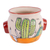 Ceramic flower pot, 'Mexican Desert' - Hand Painted Cacti Flower Pot from Mexico (image 2b) thumbail