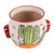 Maceta de cerámica - Maceta de cactus pintada a mano de México