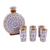 Ceramic tequila set, 'Web of Dew' (set for 6) - Handmade Ceramic Tequila Decanter and Cups (6)