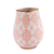 Ceramic pitcher, 'Flourish in Coral' - Coral and Ivory Ceramic Pitcher