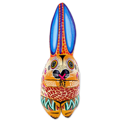 Alebrije-Figur aus Holz - Kopalholz-Kaninchen-Alebrije-Figur aus Mexiko