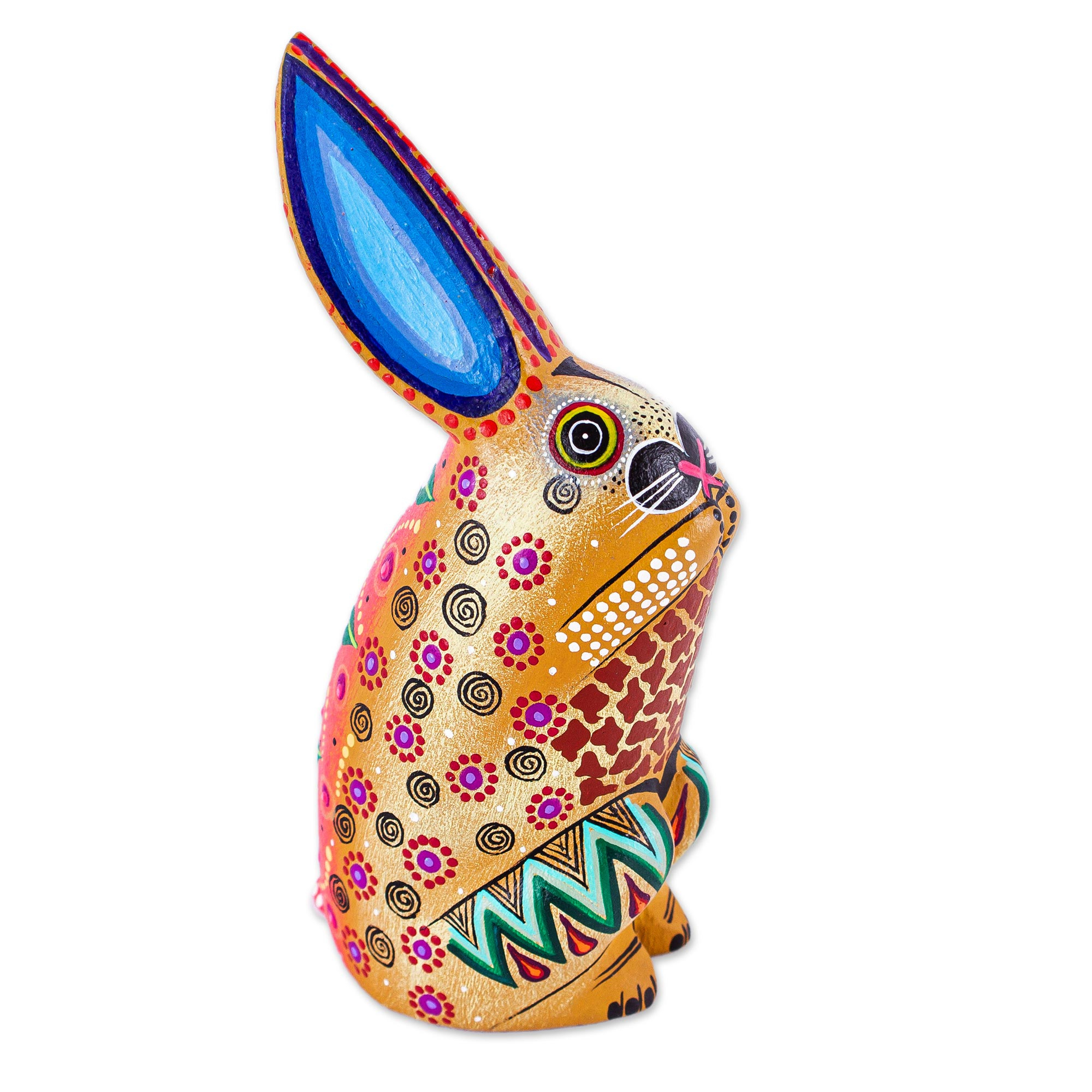 Copal Wood Rabbit Alebrije Figurine from Mexico Magical Rabbit NOVICA